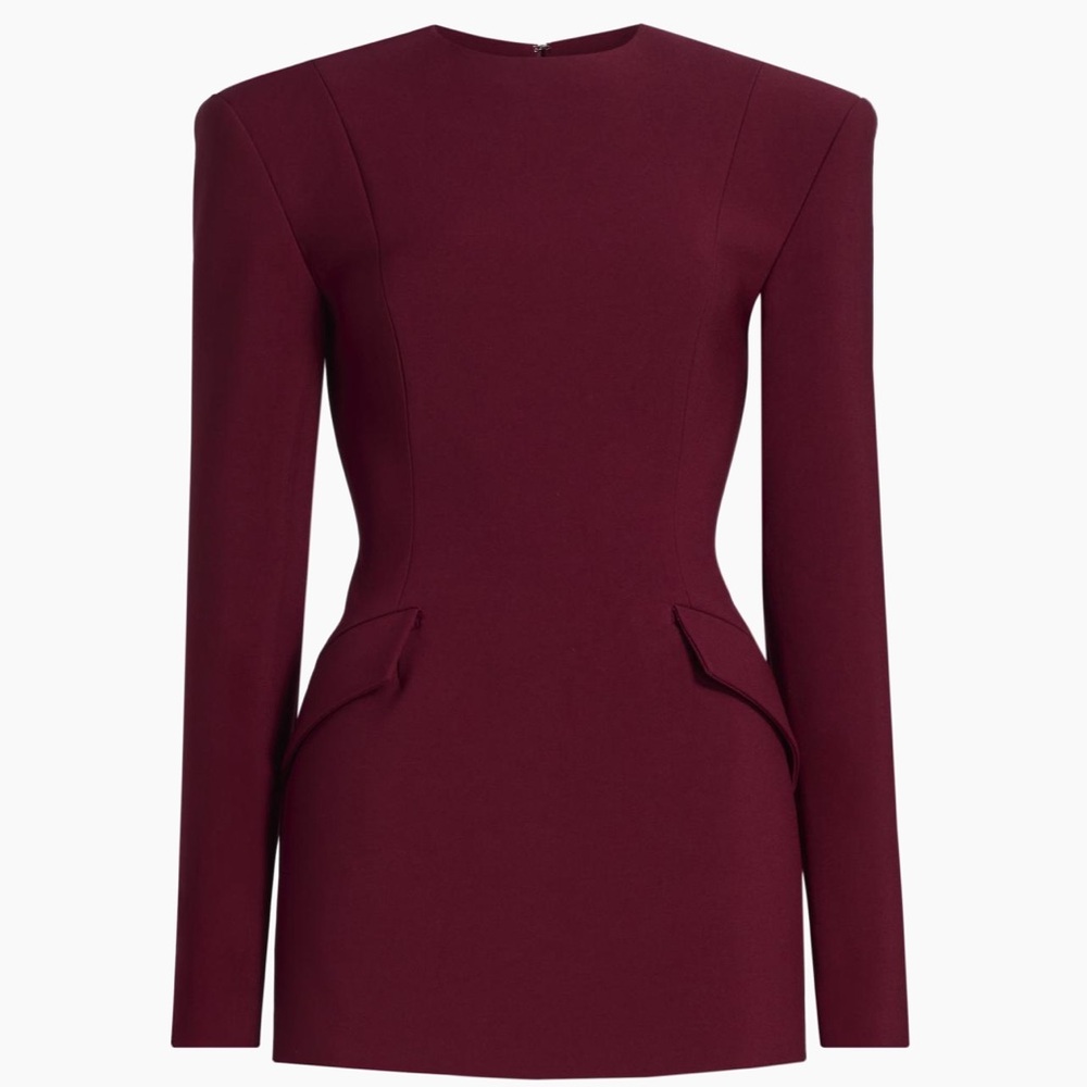 Ronny Kobo Alana Burgundy Long Sleeve Dress BNWT Small